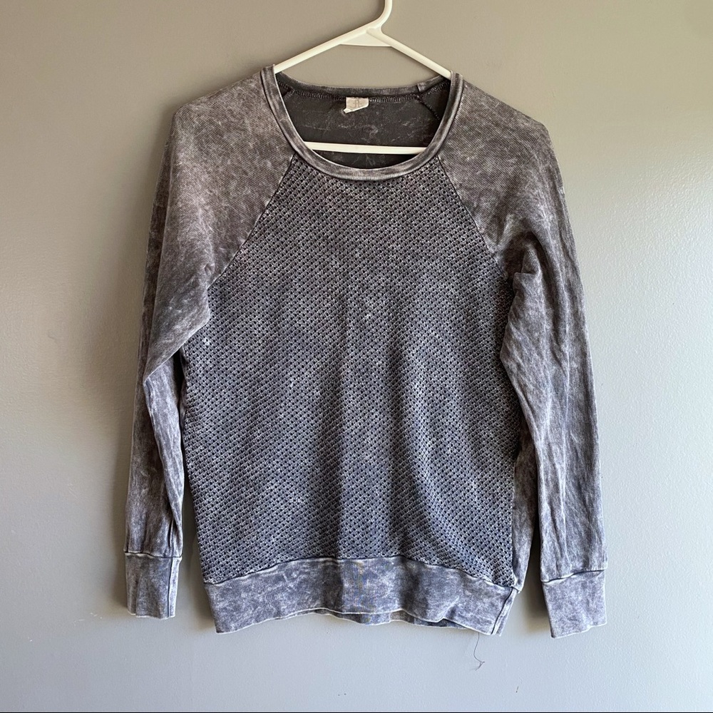 American Age Acid Wash Grey Long Sleeve